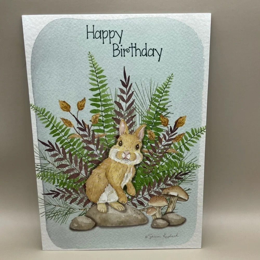 Bunny Mushroom Birthday Greeting Card, New, For Bundles Only 🍄🐇